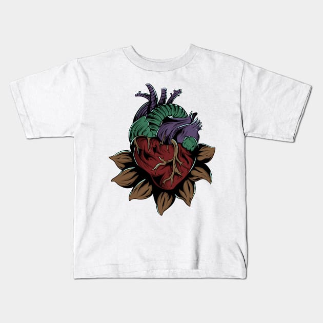 Heart attack Kids T-Shirt by 995dsgn